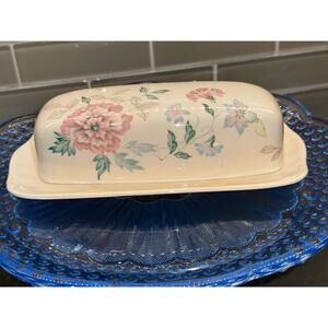 Vintage Johnson Brothers “LYNTON” Covered Butter Dish Made in England